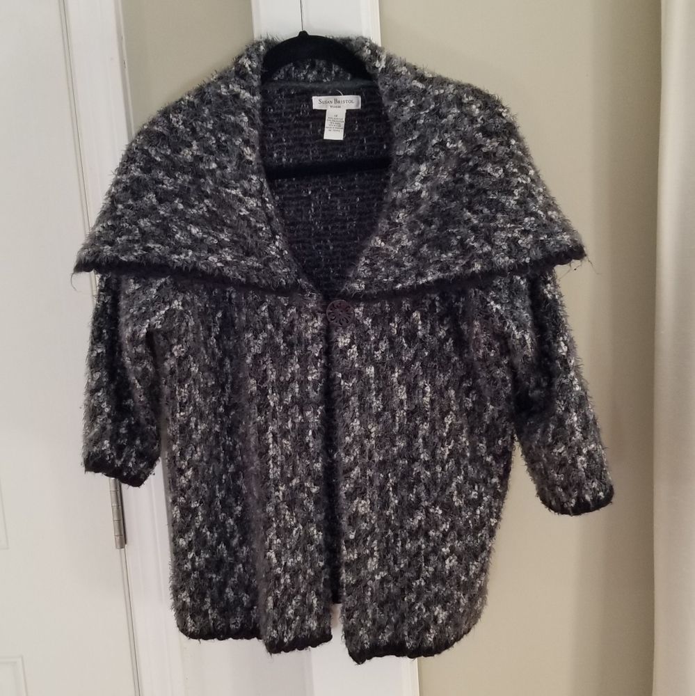 SUSAN BRISTOL WOMAN SHAWL COLLAR CARDIGAN 1X